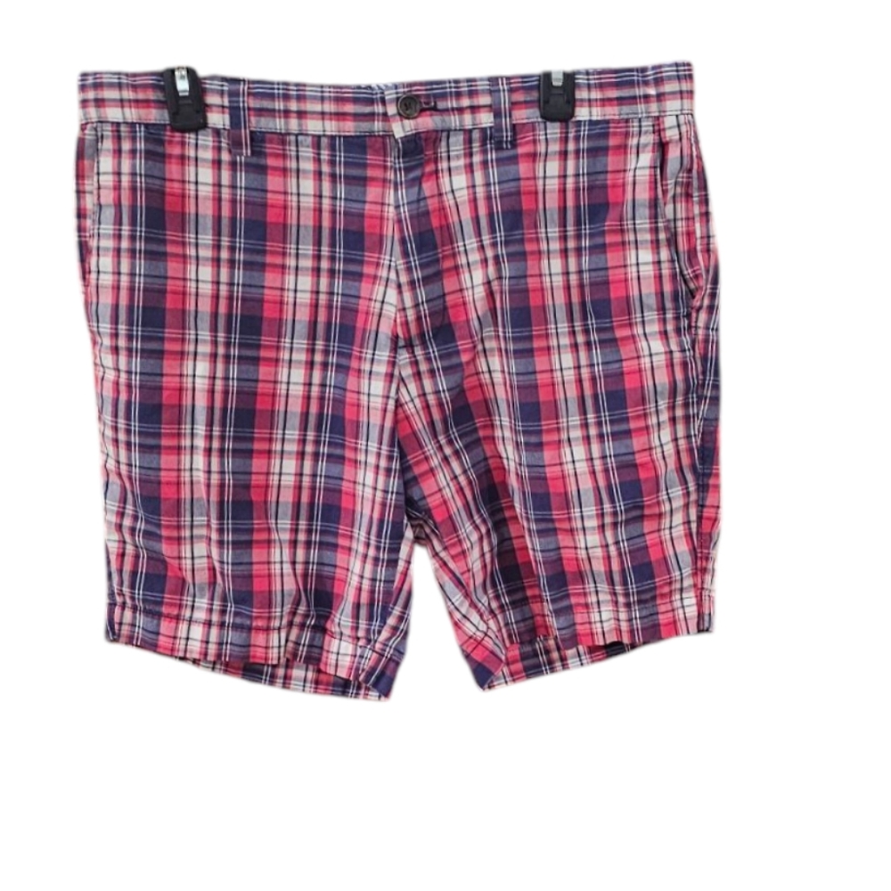 6Os Madras Plaid Bermuda Shorts //1960s Mod Preppy Colorful Bright.. Sz 34 Euc